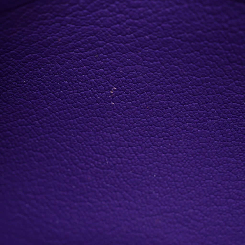 Epsom Bi-Color Horseshoe Birkin 35 Etain Crocus