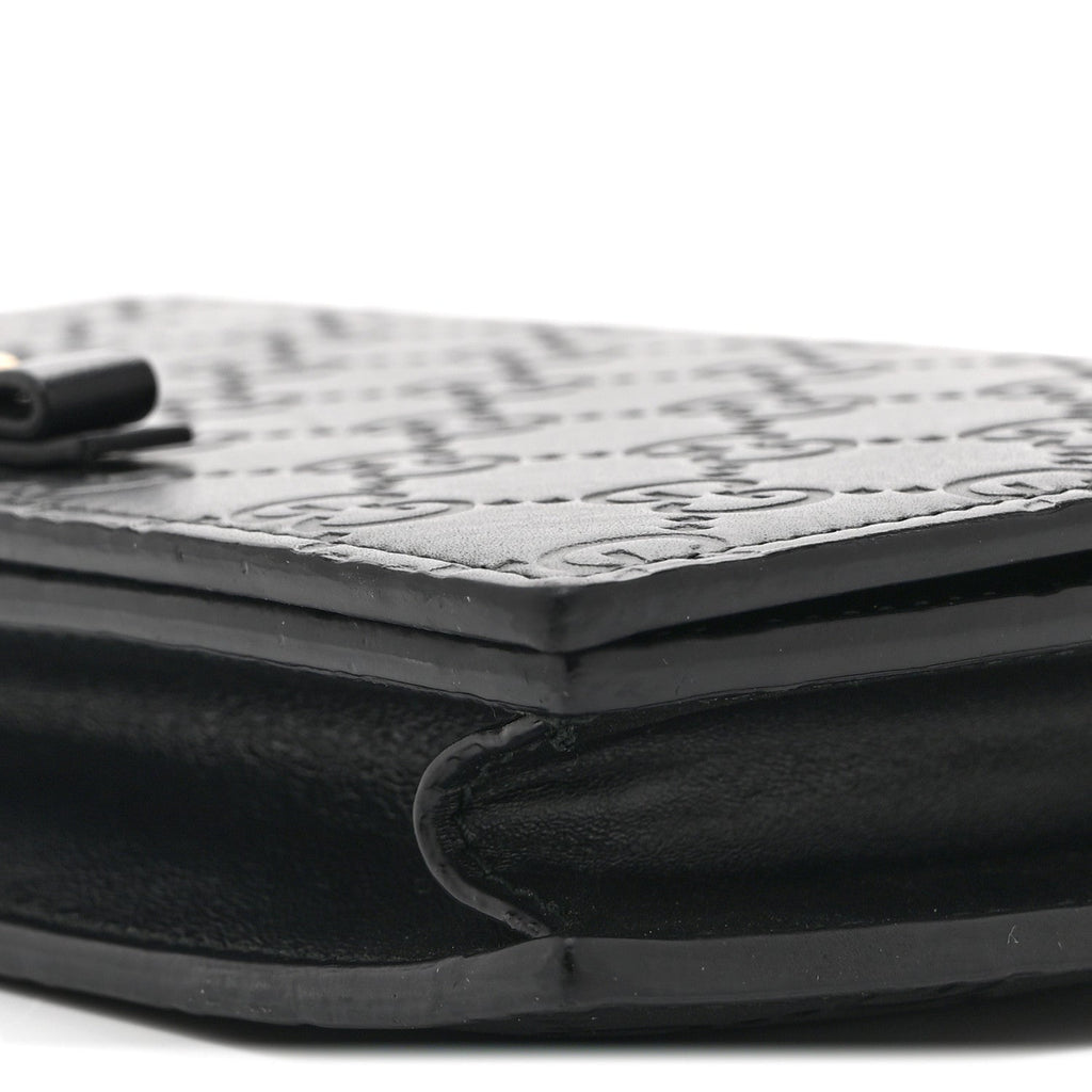 Guccissima Signature Bowy Chain Wallet Black