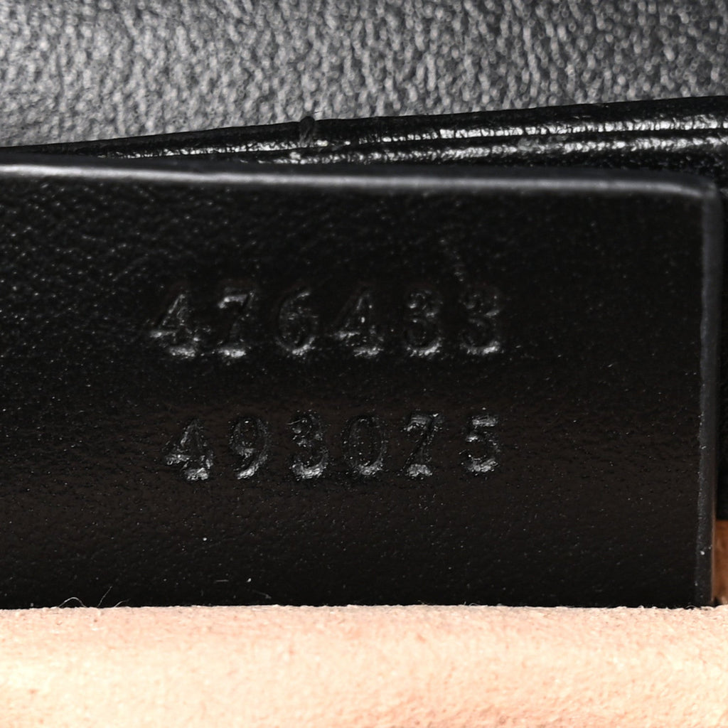 Calfskin Matelasse Aria Super Mini GG Marmont Shoulder Bag Black