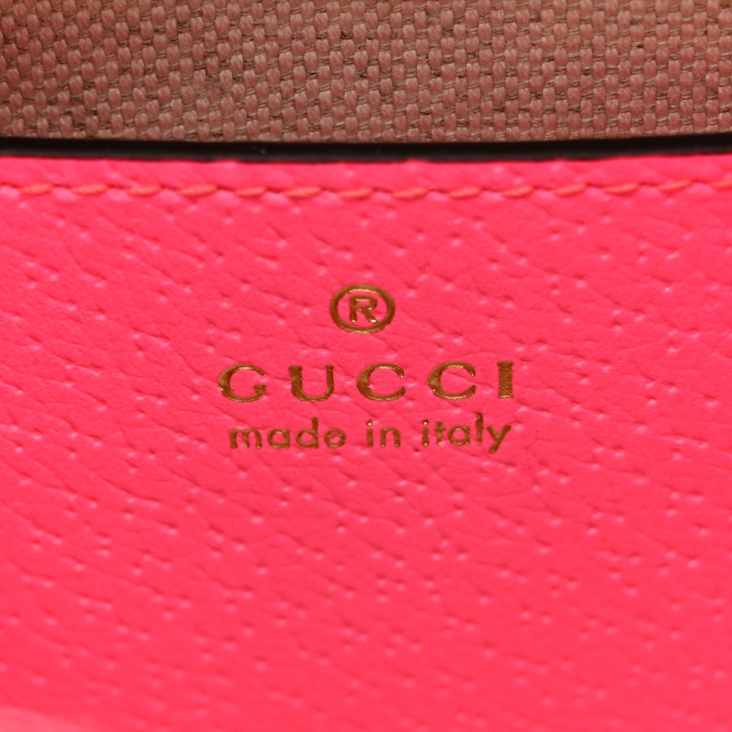 GG Supreme Monogram Textured Dollar Calfskin Web Ophidia Small Crossbody Bag Beige Ebony Fuchsia