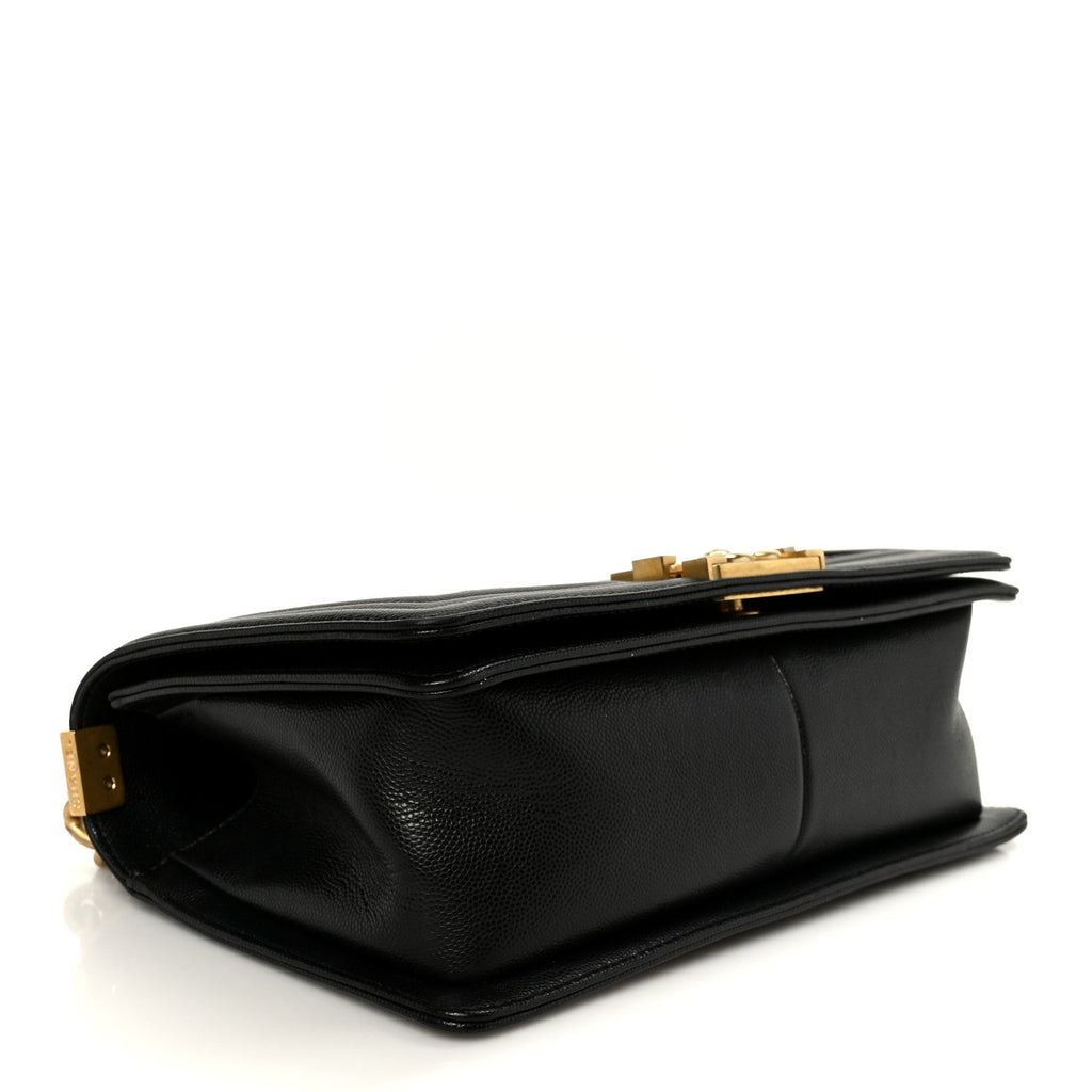 Caviar Quilted Medium Boy Flap Black