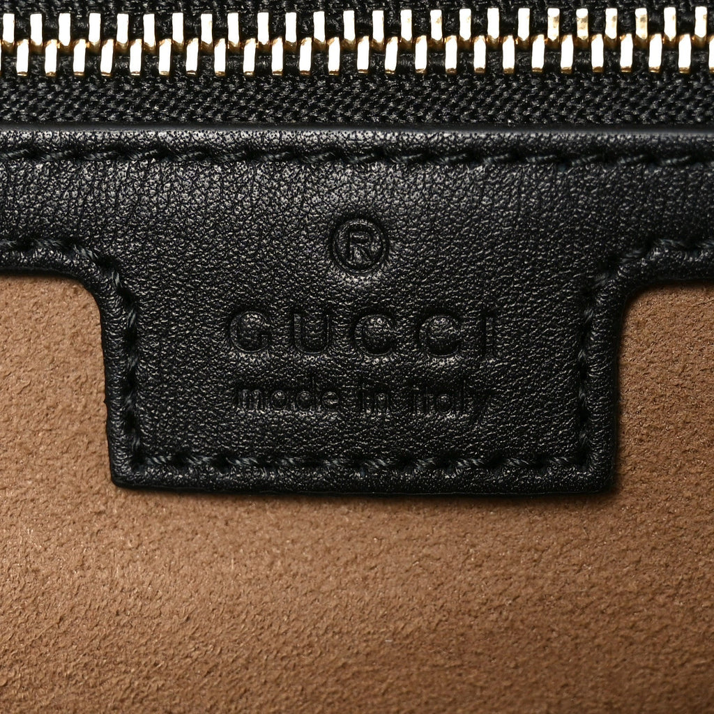 GG Supreme Monogram Medium Padlock Tote Black
