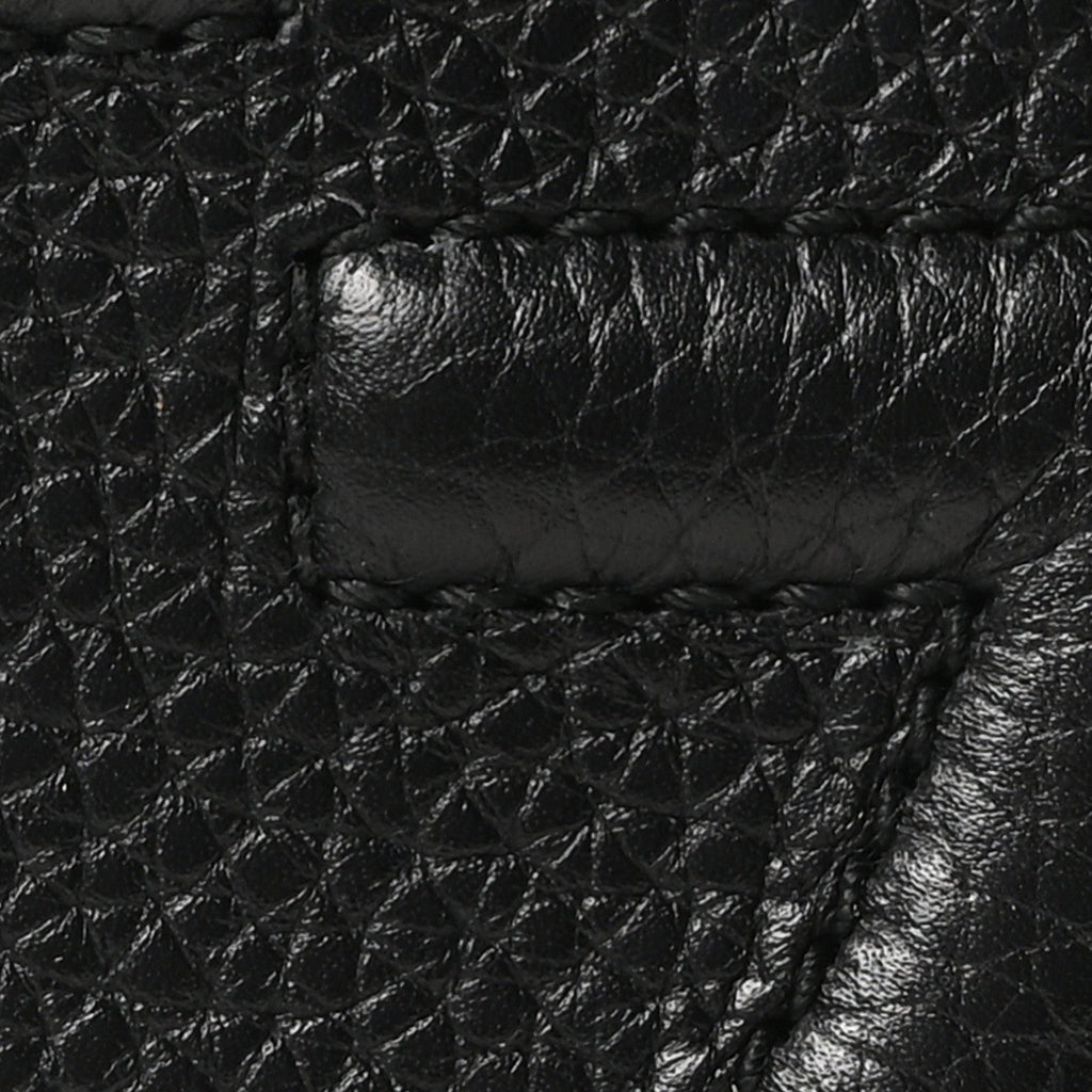 Pebbled Calfskin Small Soho Disco Bag Black