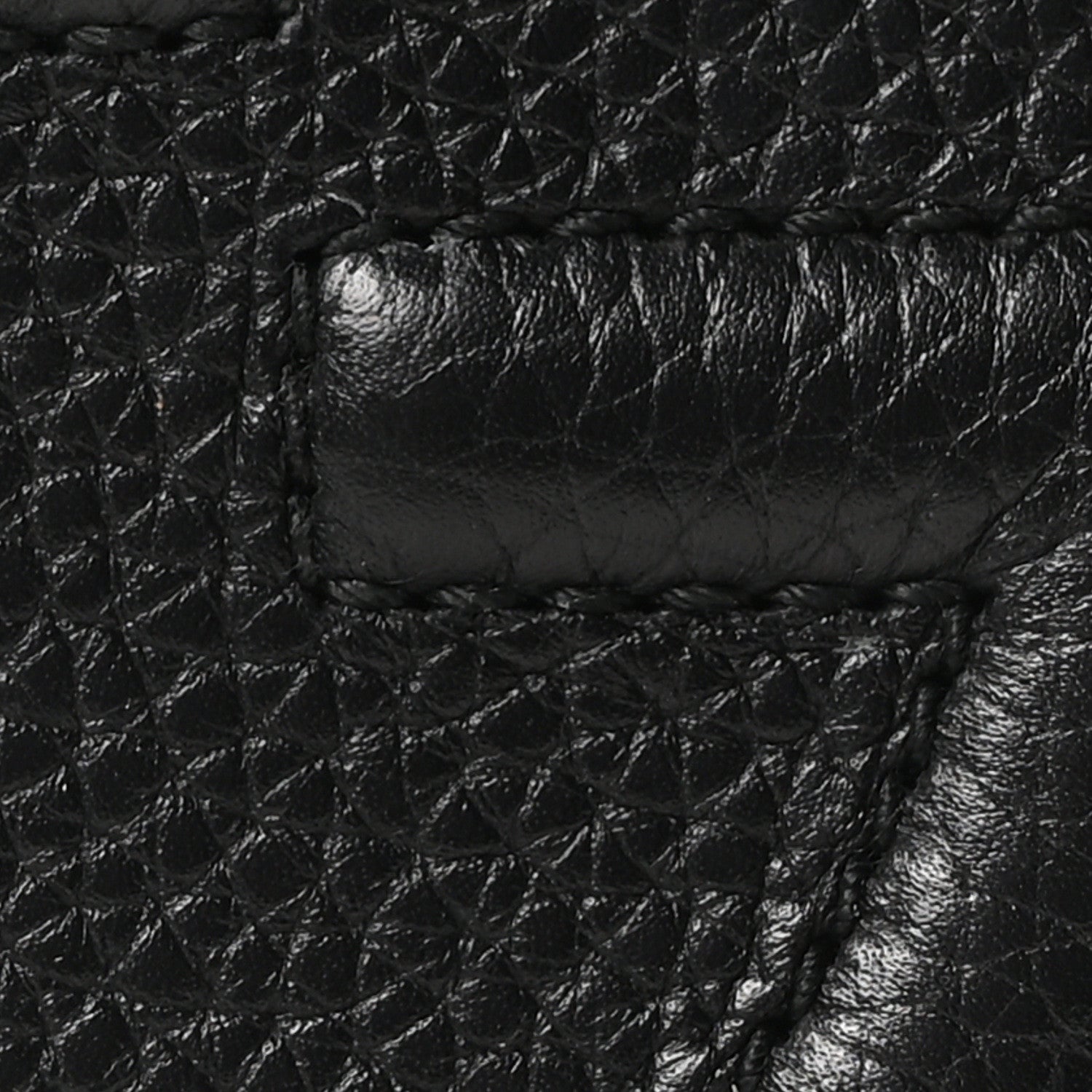 Pebbled Calfskin Small Soho Disco Bag Black