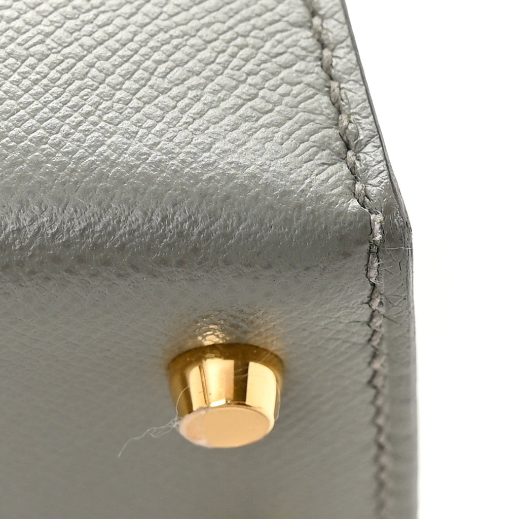 Madame Calfskin Mini Kelly Sellier 20 Gris Meyer