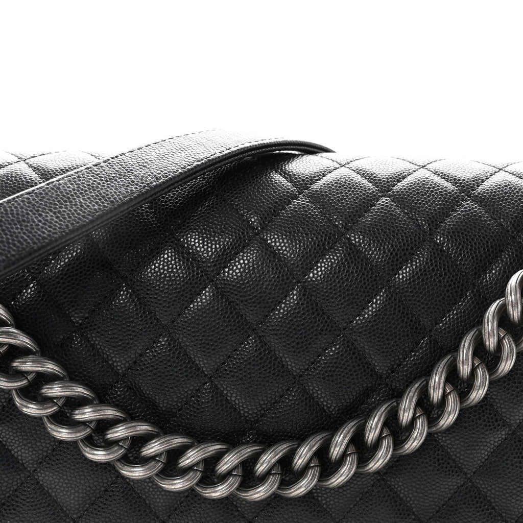 Caviar Quilted New Medium Boy Flap Black
