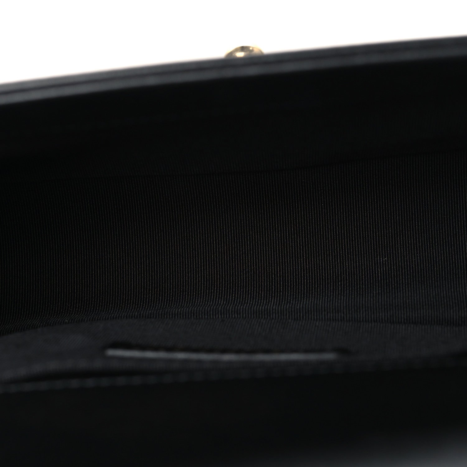 Calfskin Quilted Small Boy Flap Black