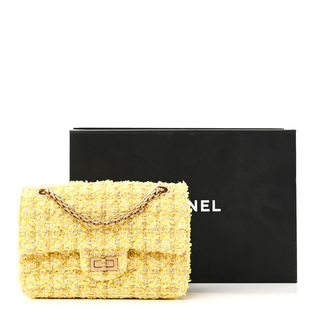 Tweed Quilted 2.55 Reissue Mini Flap Yellow