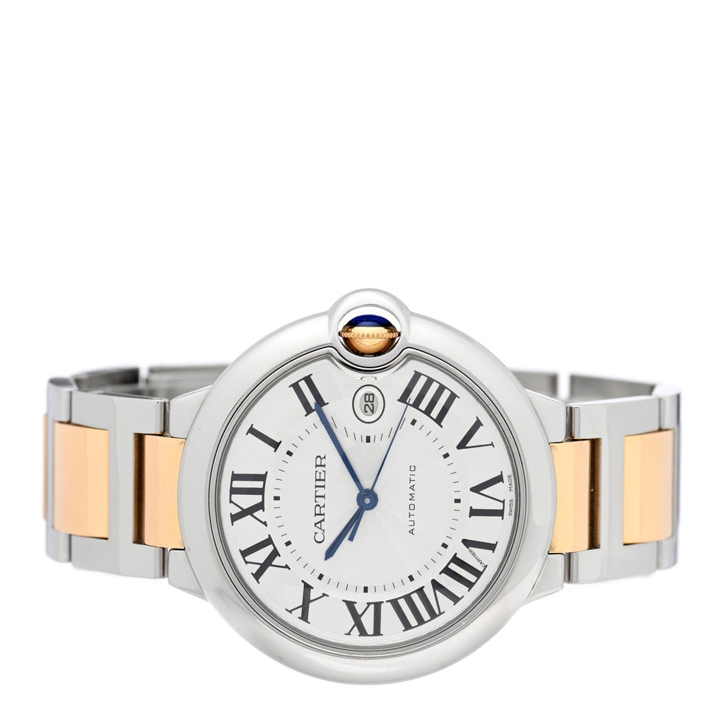 Stainless Steel 18K Yellow Gold 42mm Ballon Bleu De Cartier Automatic Watch