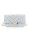Aged Calfskin Quilted 2.55 Reissue Chain Waist Bag Light Blue