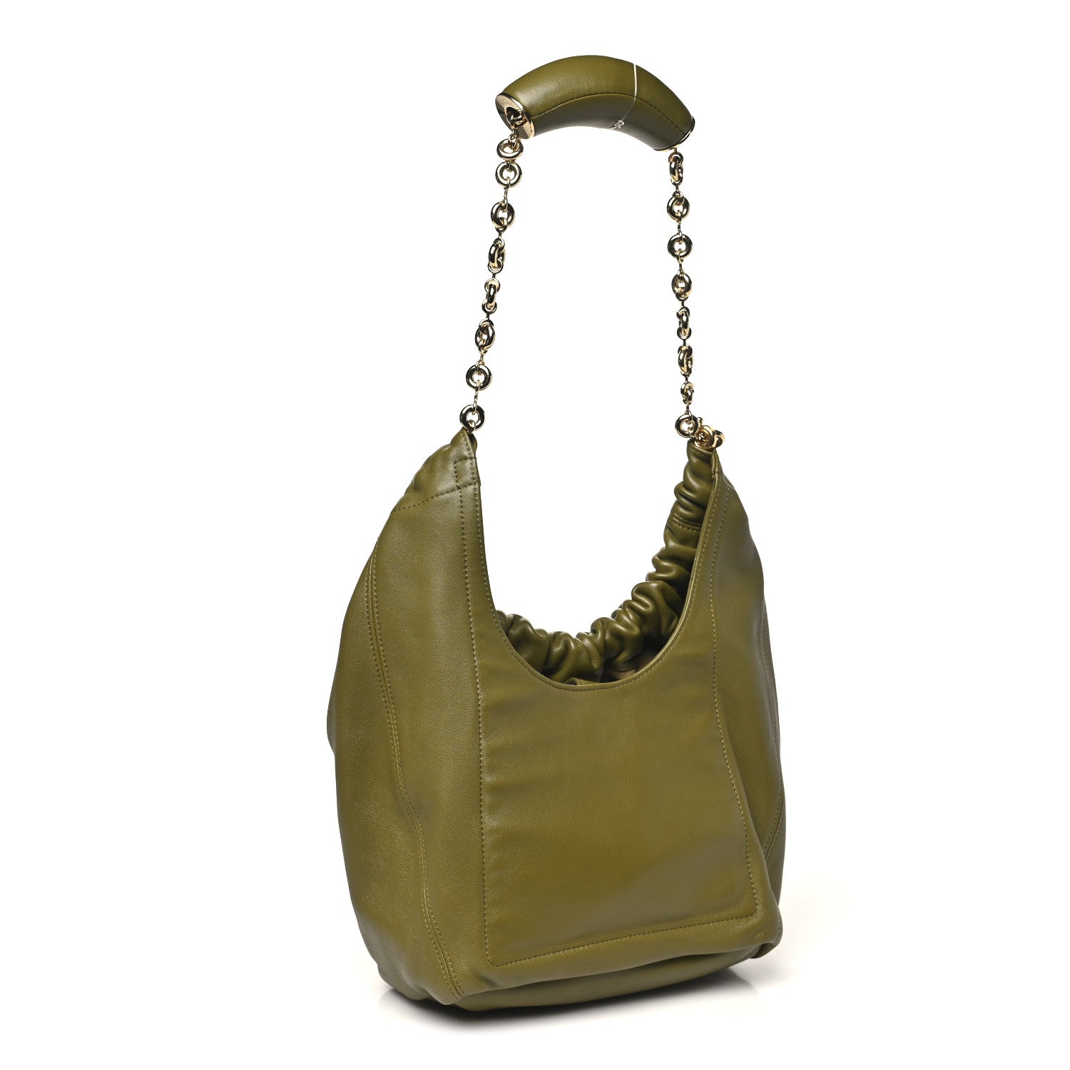 Mellow Nappa Small Squeeze Bag Olive