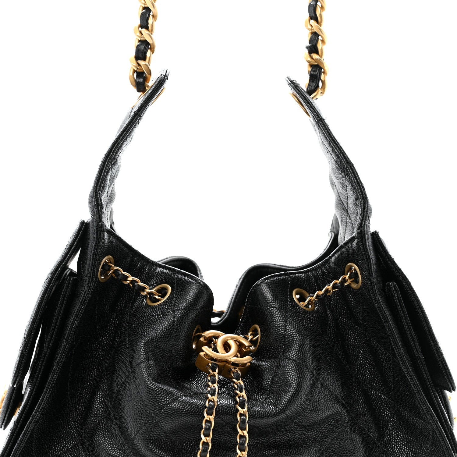 Caviar Quilted Small Chanel 25 Handbag Black