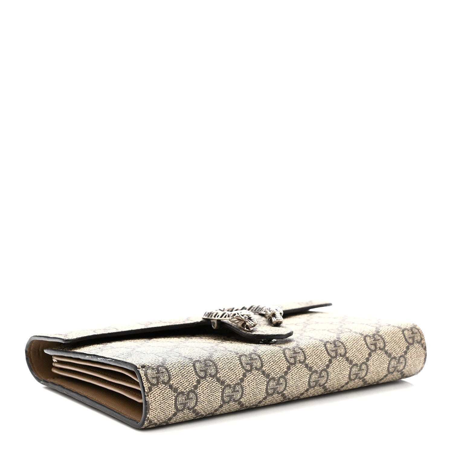 GG Supreme Monogram Mini Dionysus Chain Wallet Beige Taupe