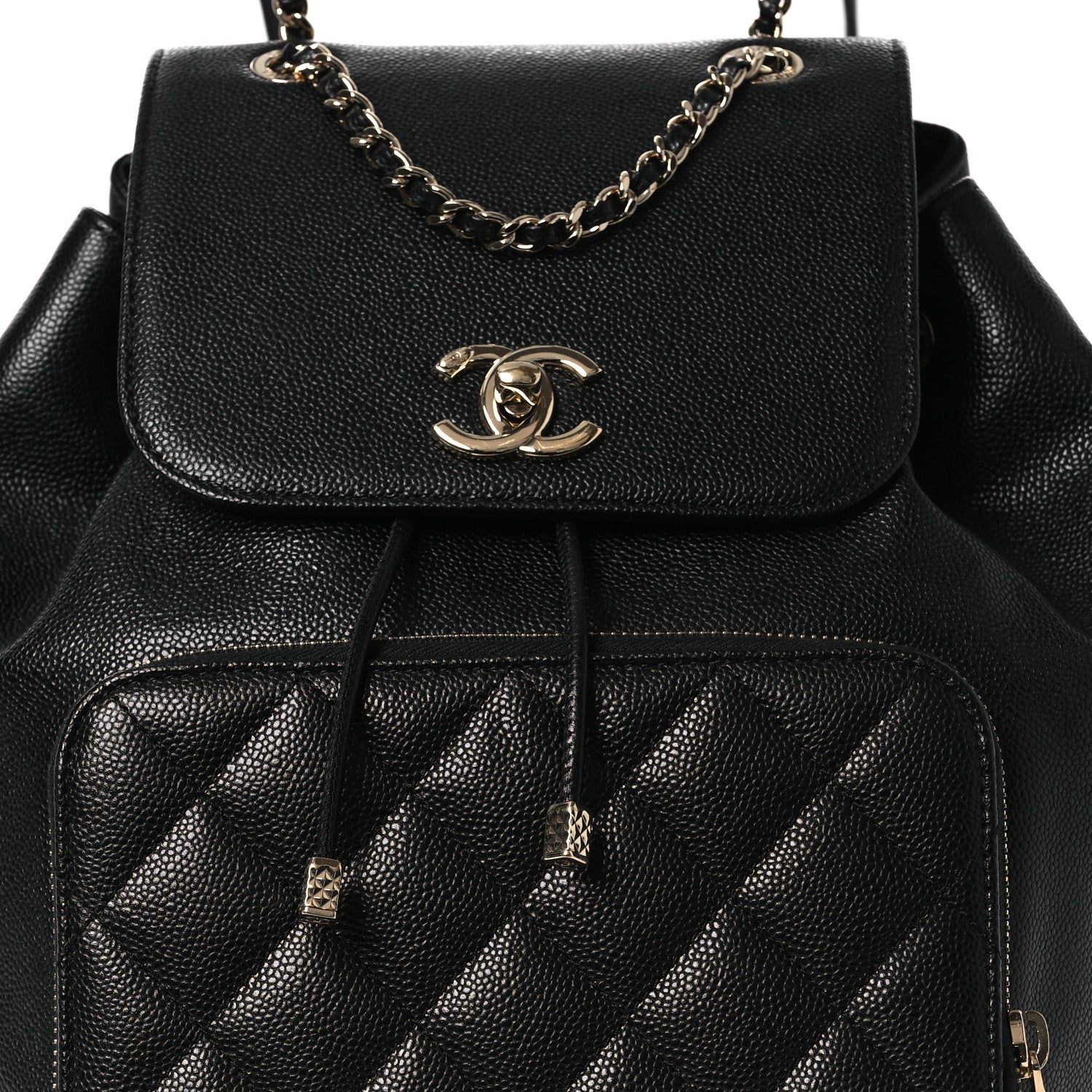 Caviar Quilted Business Affinity Backpack Black