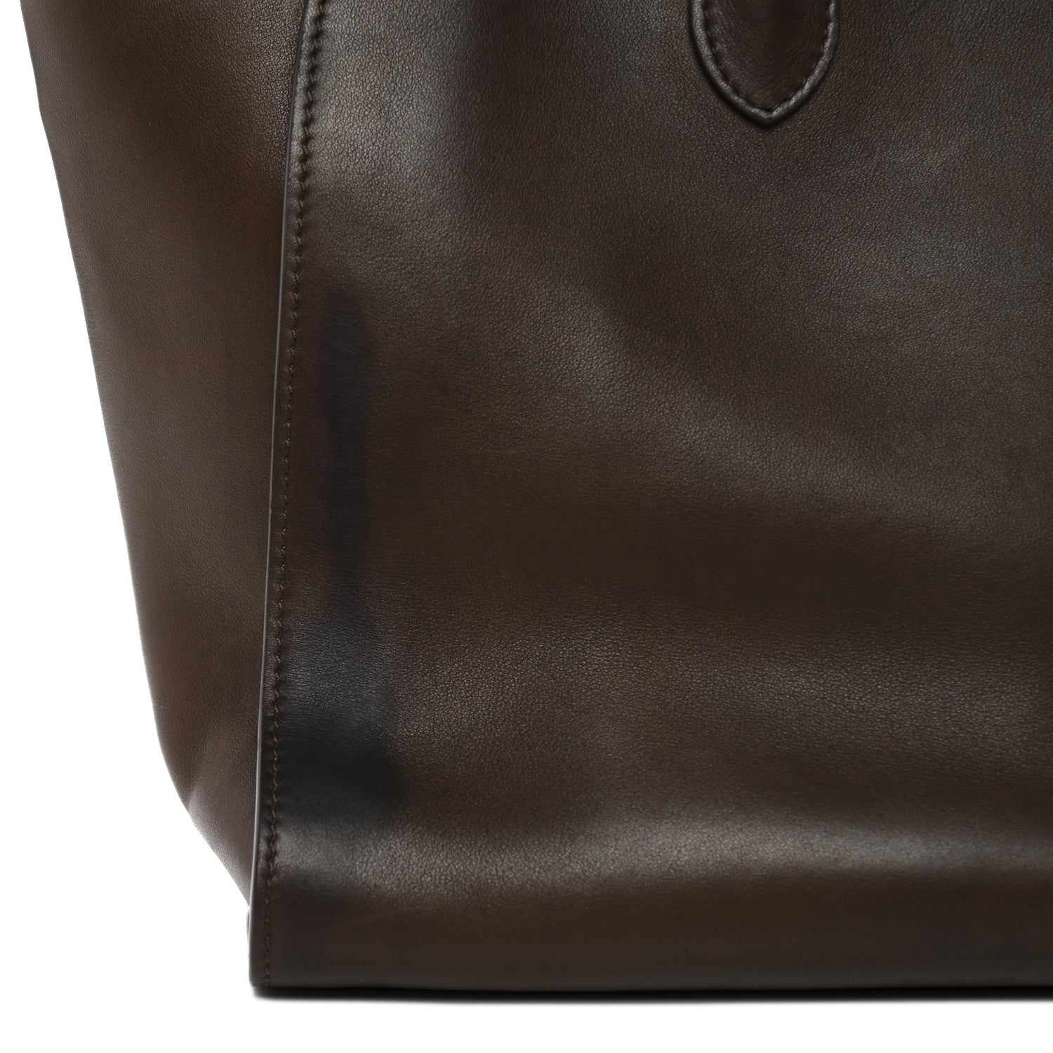 Polished Saddle Calfskin Marlo 14 Dark Brown