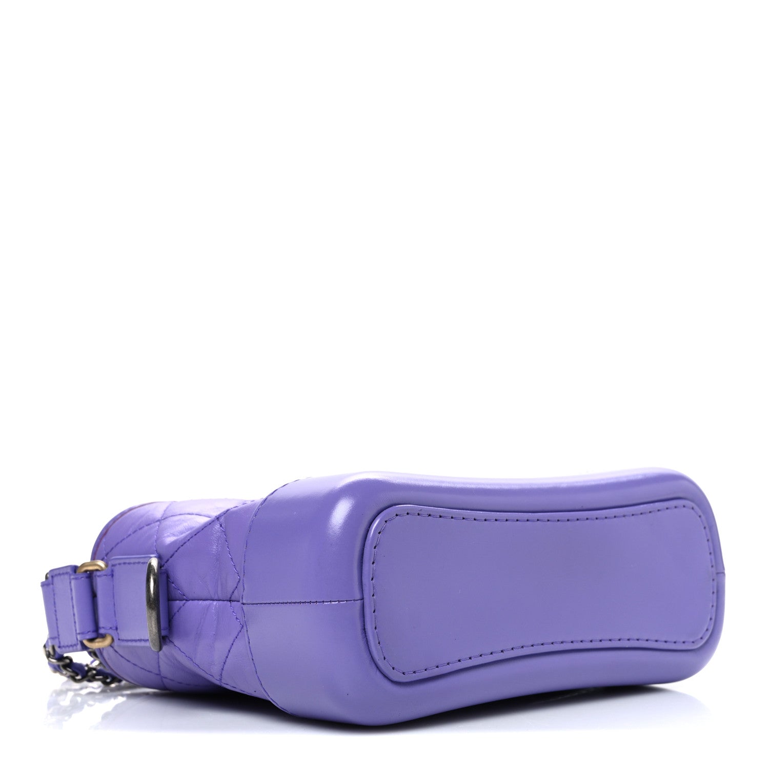 Aged Calfskin Quilted Small Gabrielle Hobo Purple