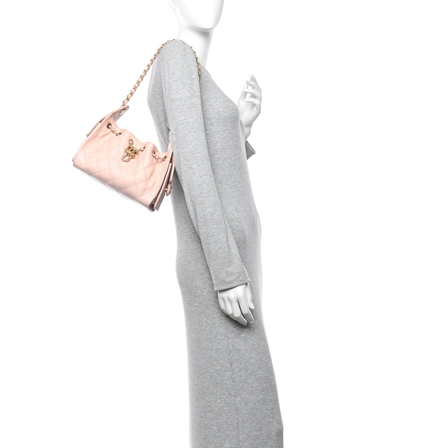 Caviar Quilted Mini Chanel 25 Handbag Light Pink