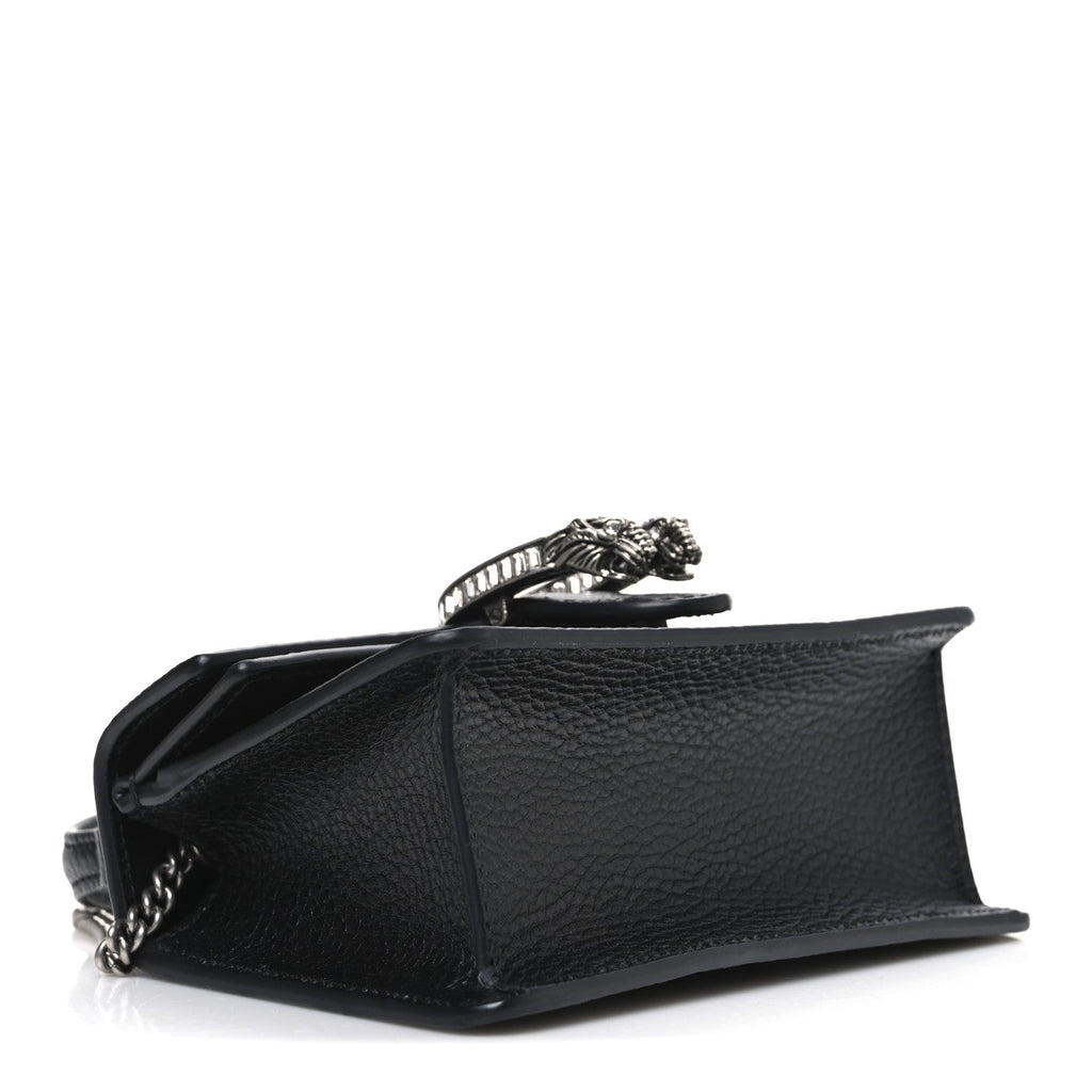 Dollar Calfskin Crystal Mini Dionysus Top Handle Bag Black Crystal