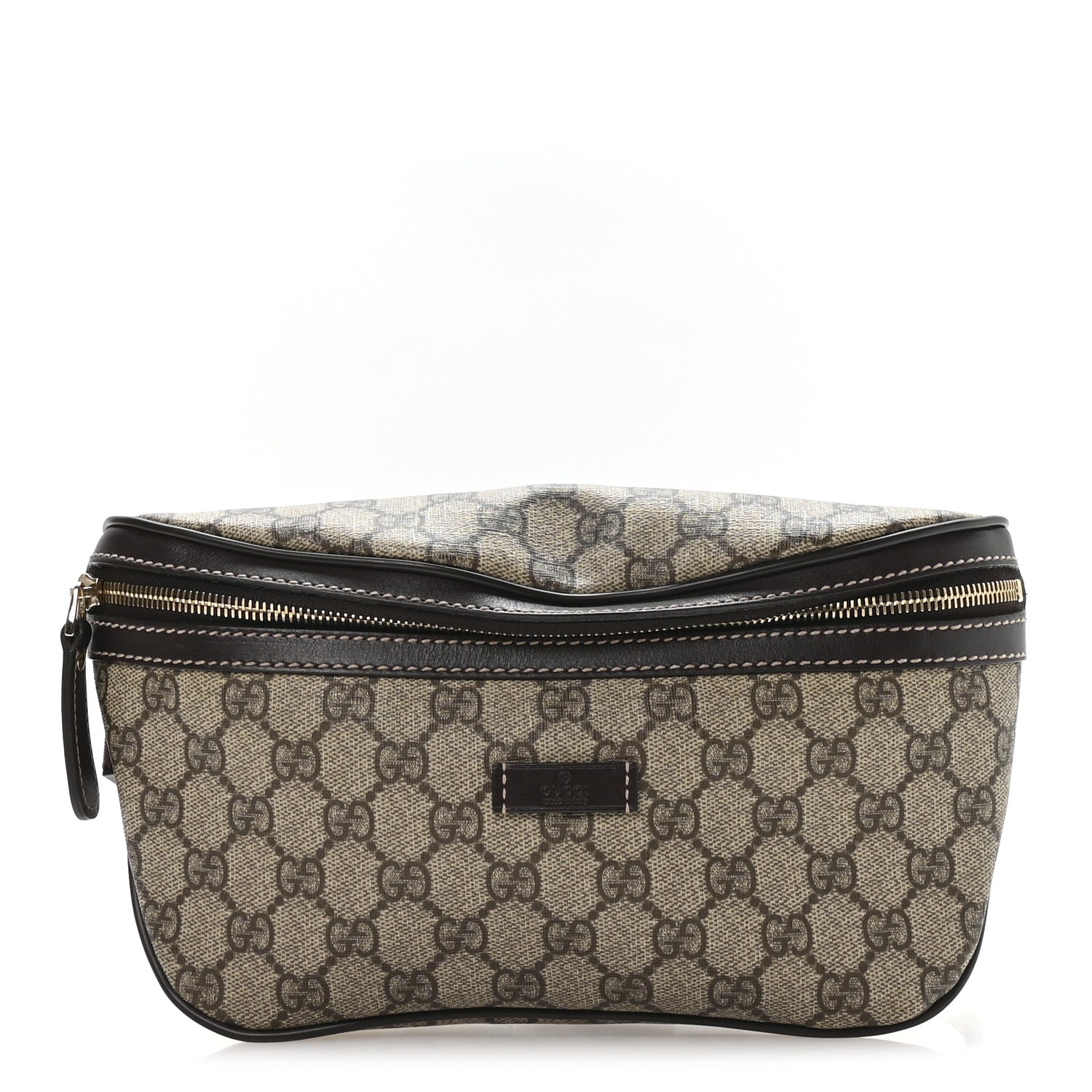 GG Supreme Monogram Belt Bag Dark Brown