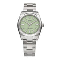 Stainless Steel 34mm Oyster Perpetual Watch Pistachio 124200