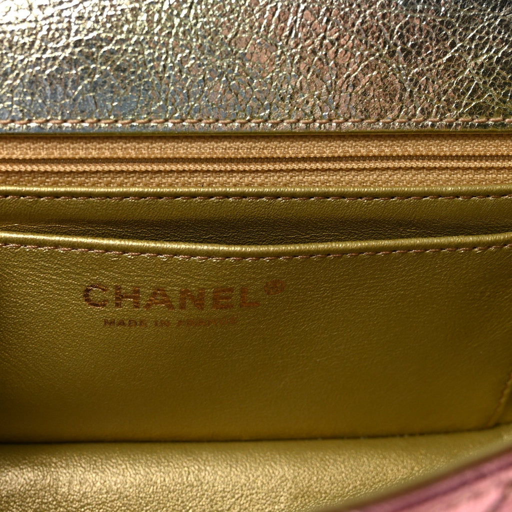 Metallic Goatskin Quilted Mini 2.55 Reissue Flap Multicolor