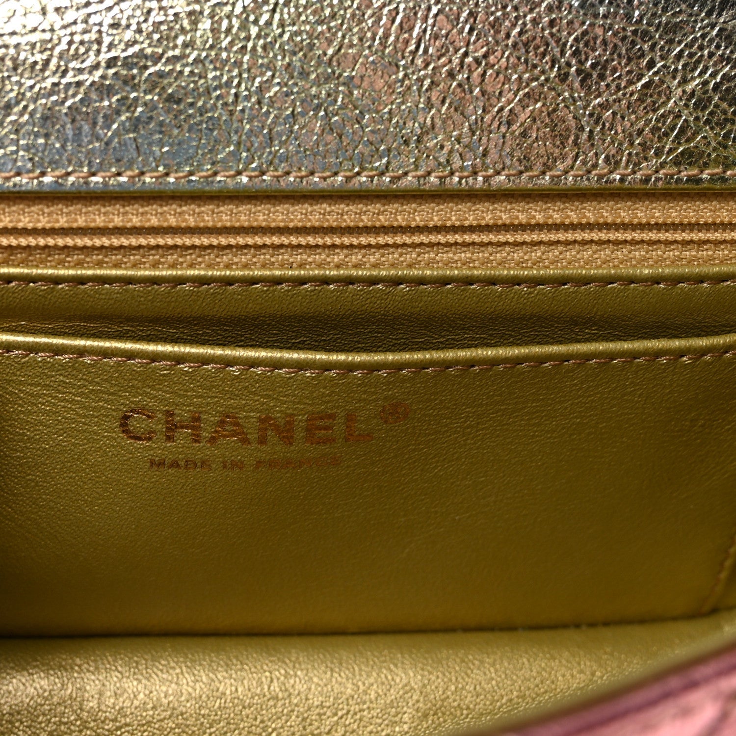Metallic Goatskin Quilted Mini 2.55 Reissue Flap Multicolor