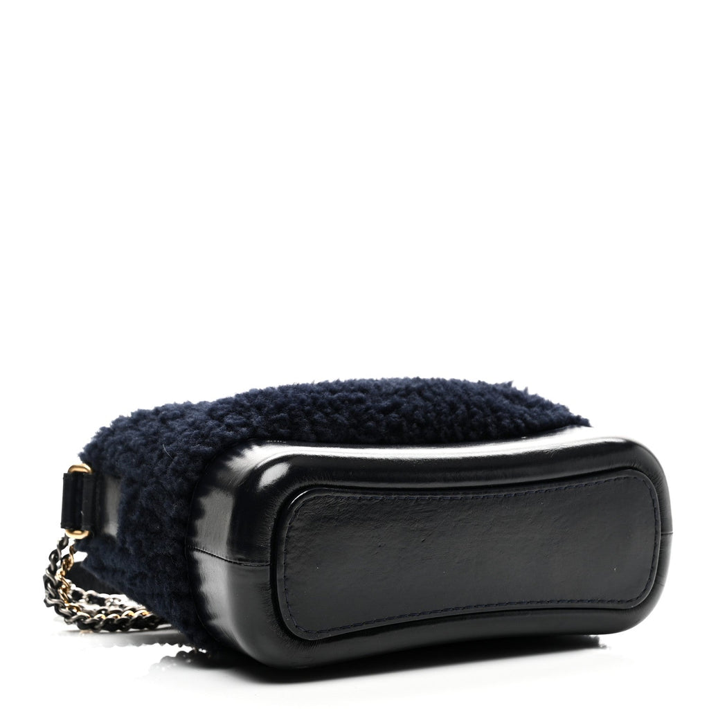 Shearling Small Gabrielle Hobo Navy