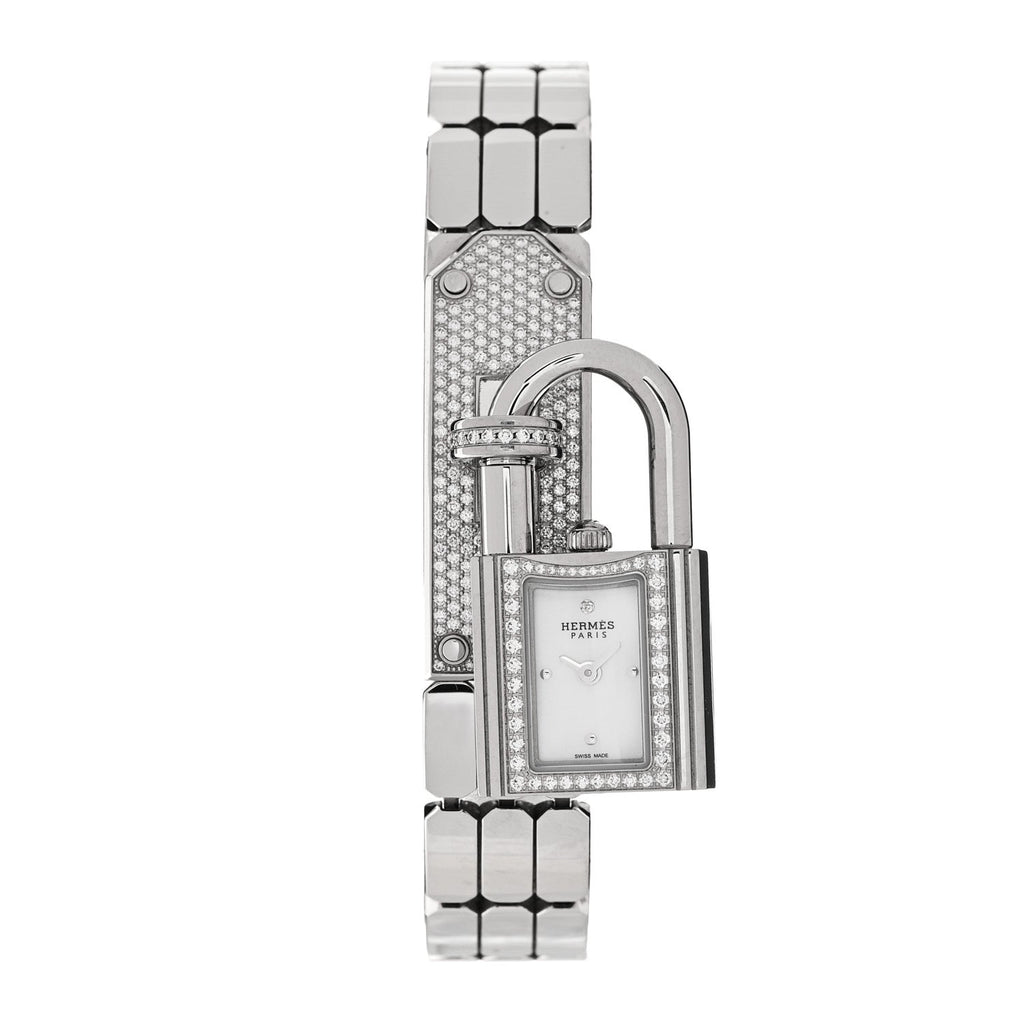Stainless Steel Diamond Pave 16mm Kelly Quartz Watch