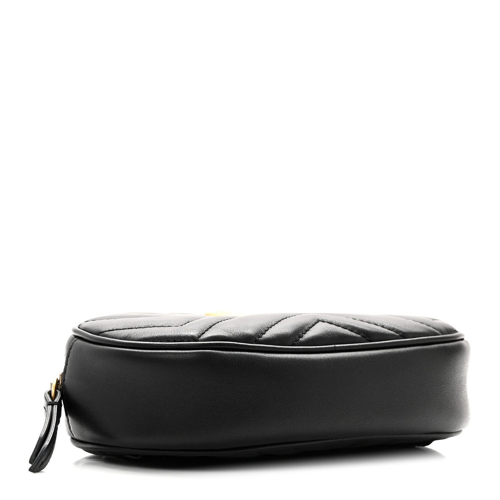 Calfskin Matelasse GG Marmont Belt Bag 85 34 Black