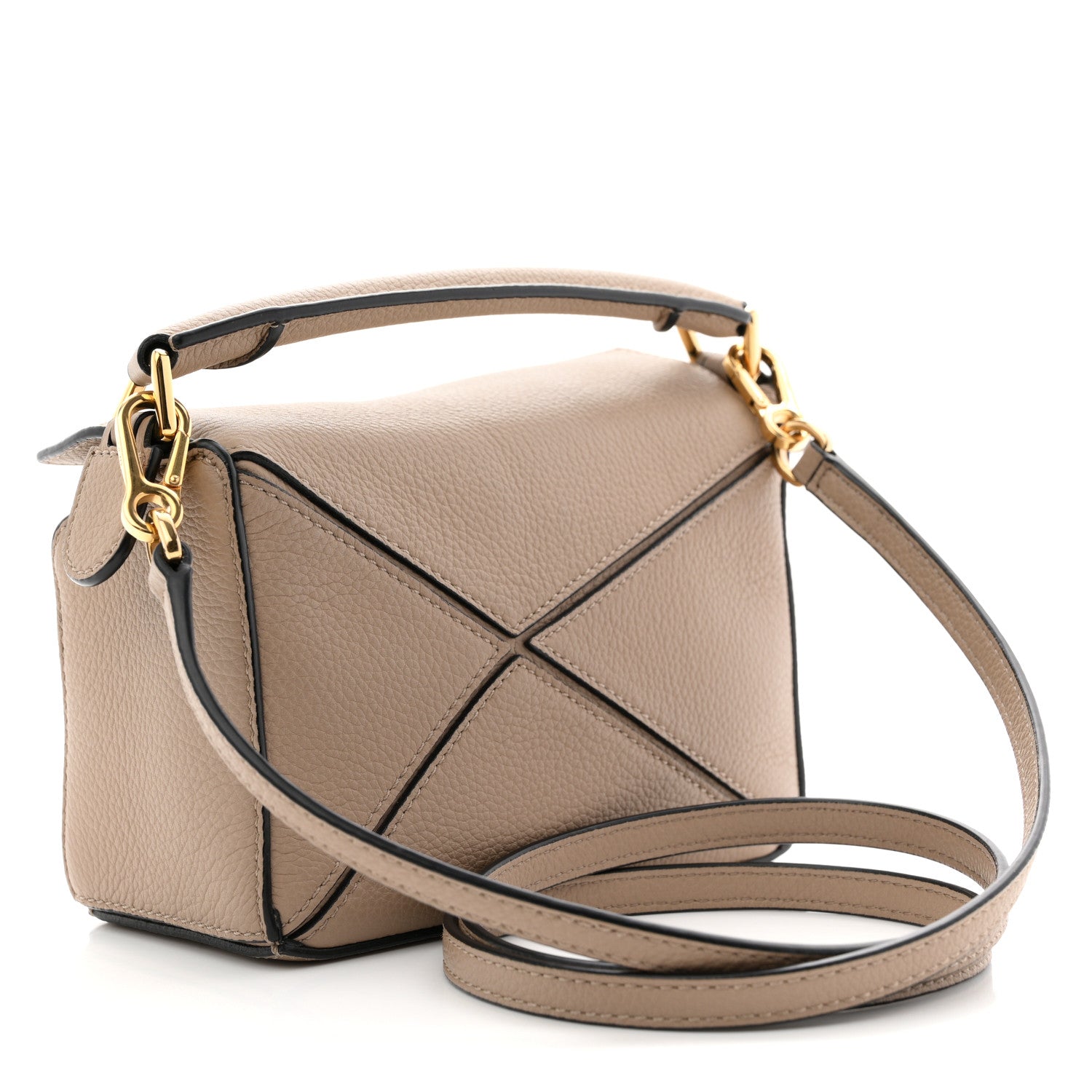 Calfskin Mini Puzzle Bag Sand