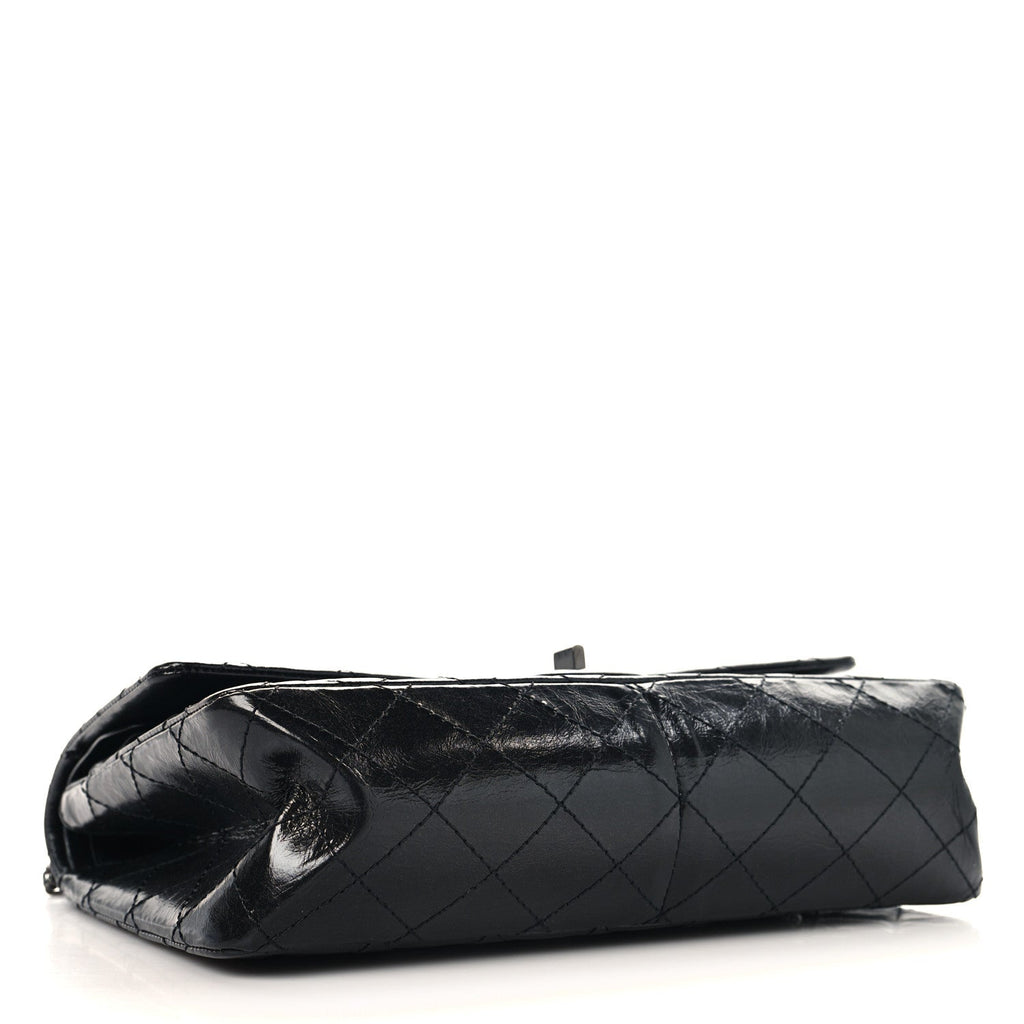 Glazed Calfskin Quilted 2.55 Reissue 226 Flap So Black