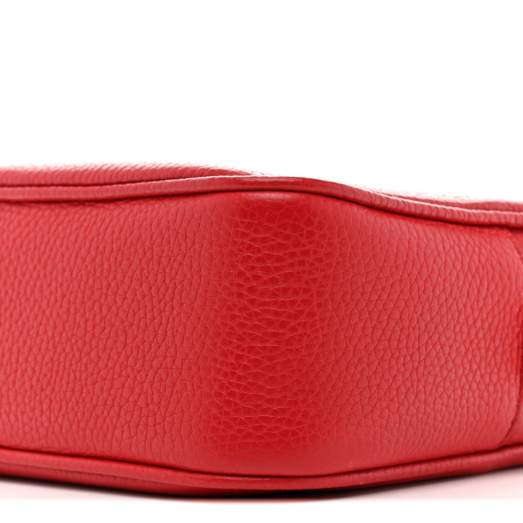 Pebbled Calfskin Small Soho Disco Bag Tabasco Red
