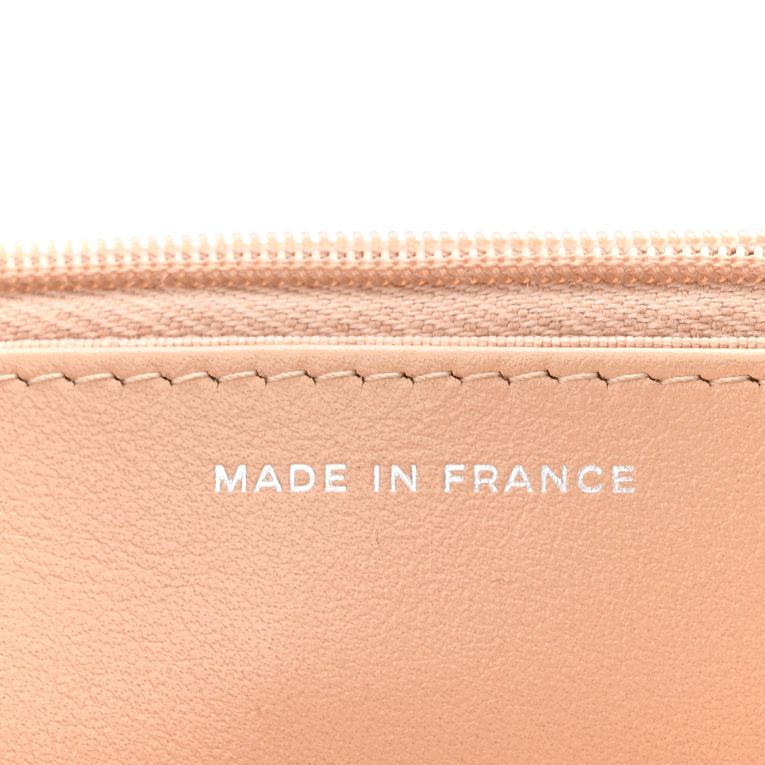 Caviar Quilted Wallet on Chain WOC Beige