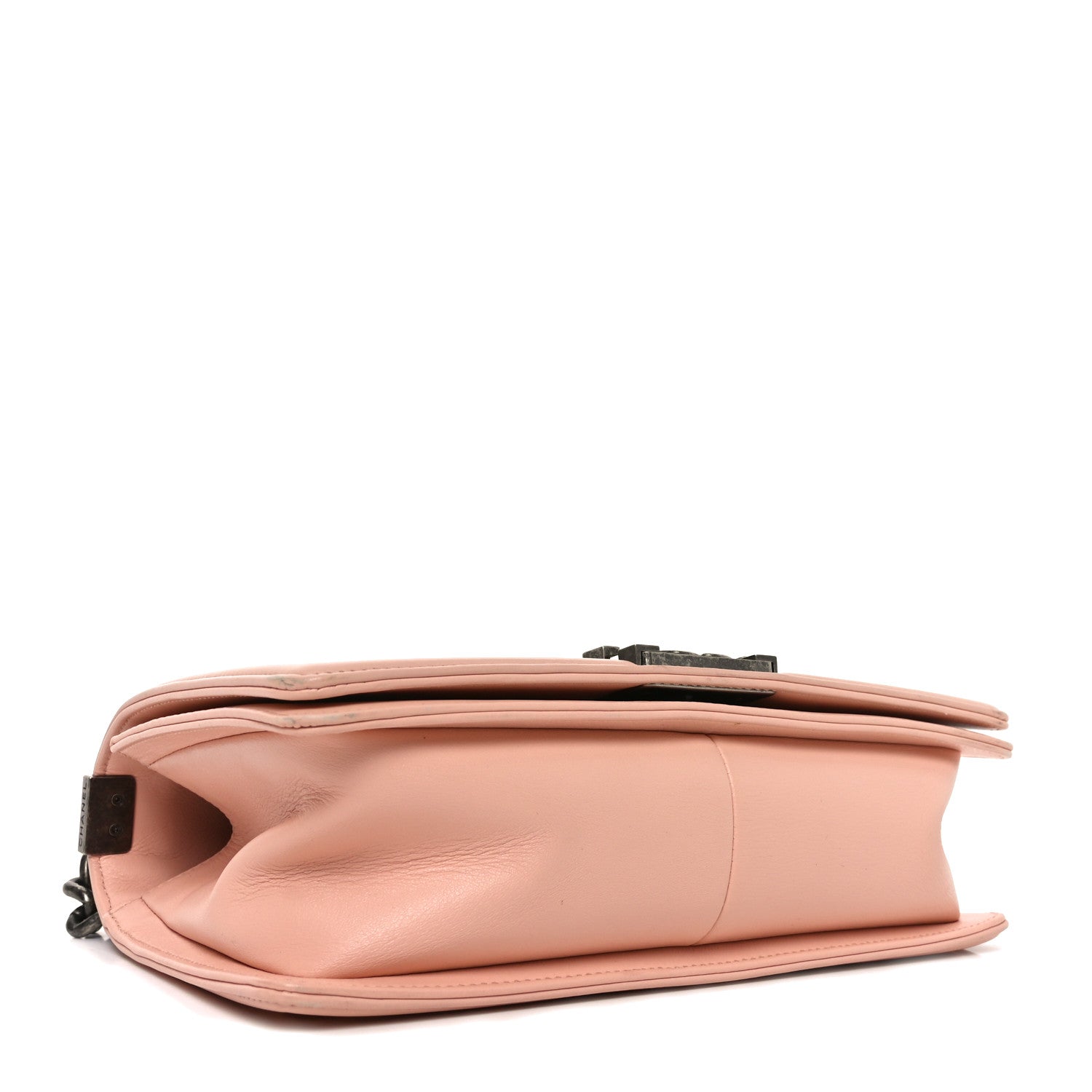Lambskin Quilted Medium Boy Flap Light Pink