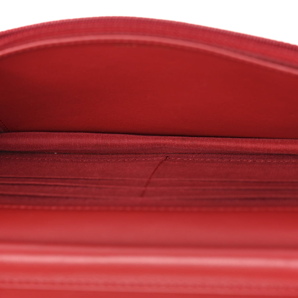 Caviar Quilted Boy Wallet On Chain WOC Red