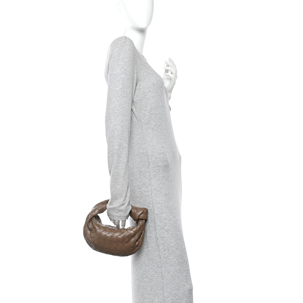 Nappa Intrecciato Mini Jodie Dark Taupe