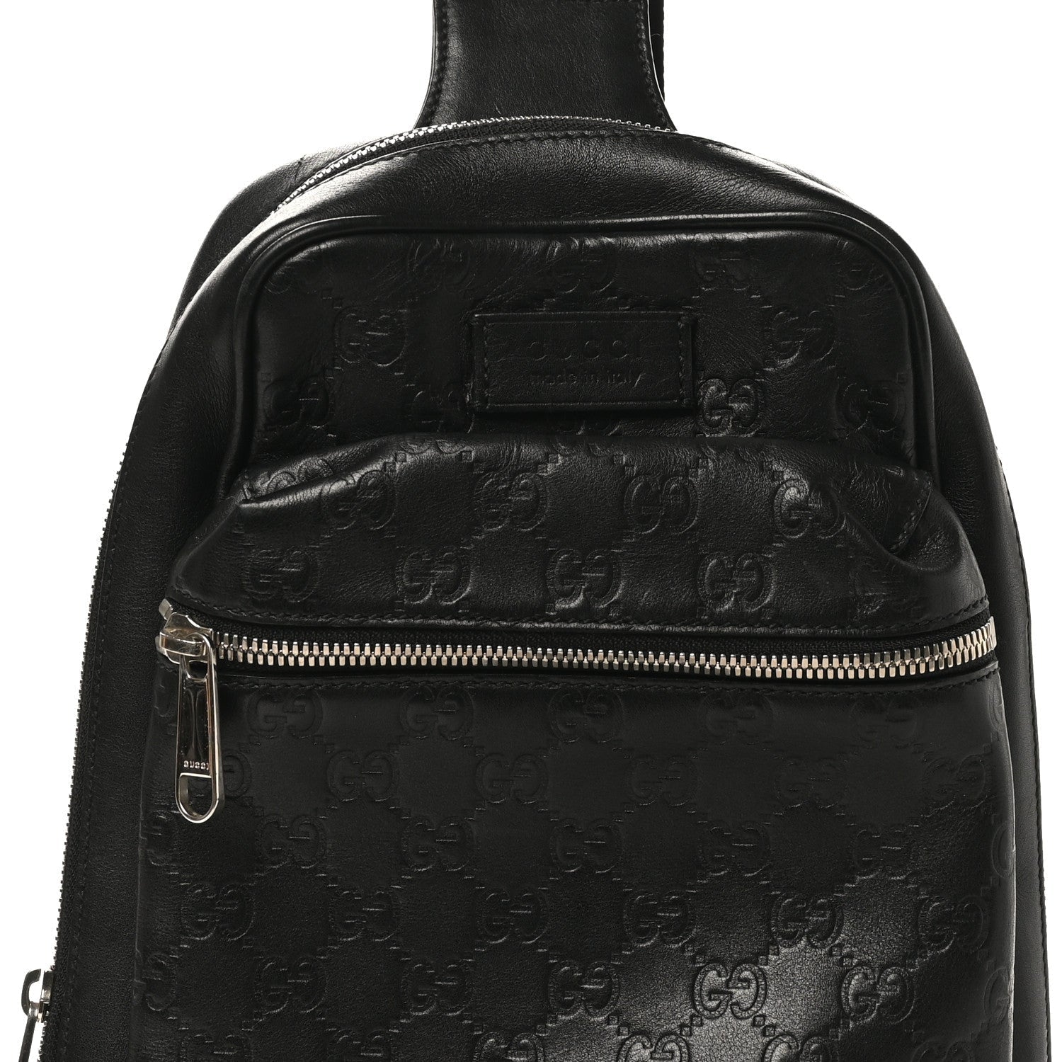 Guccissima Sling Backpack Black