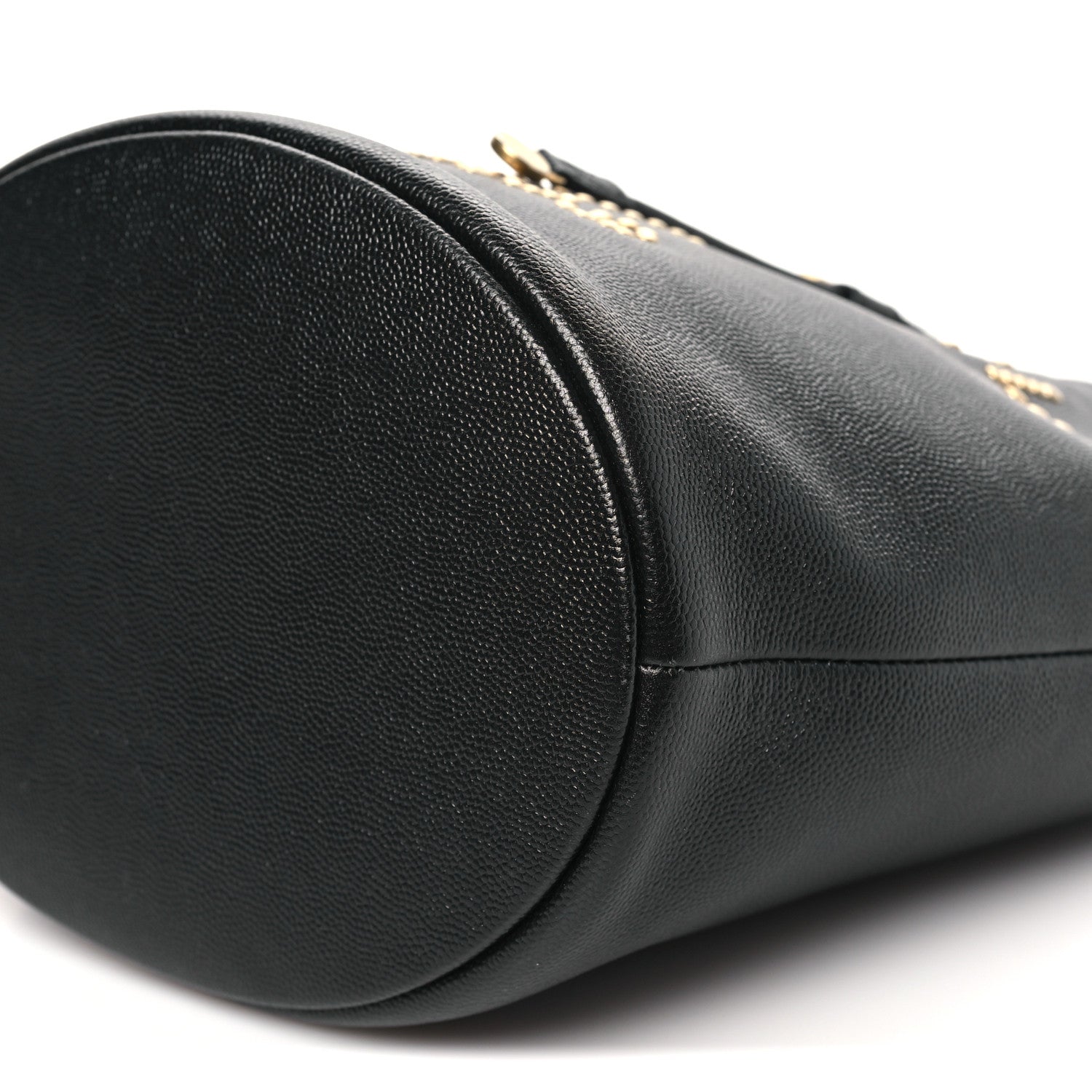 Caviar Deauville Drawstring Bucket Bag Black