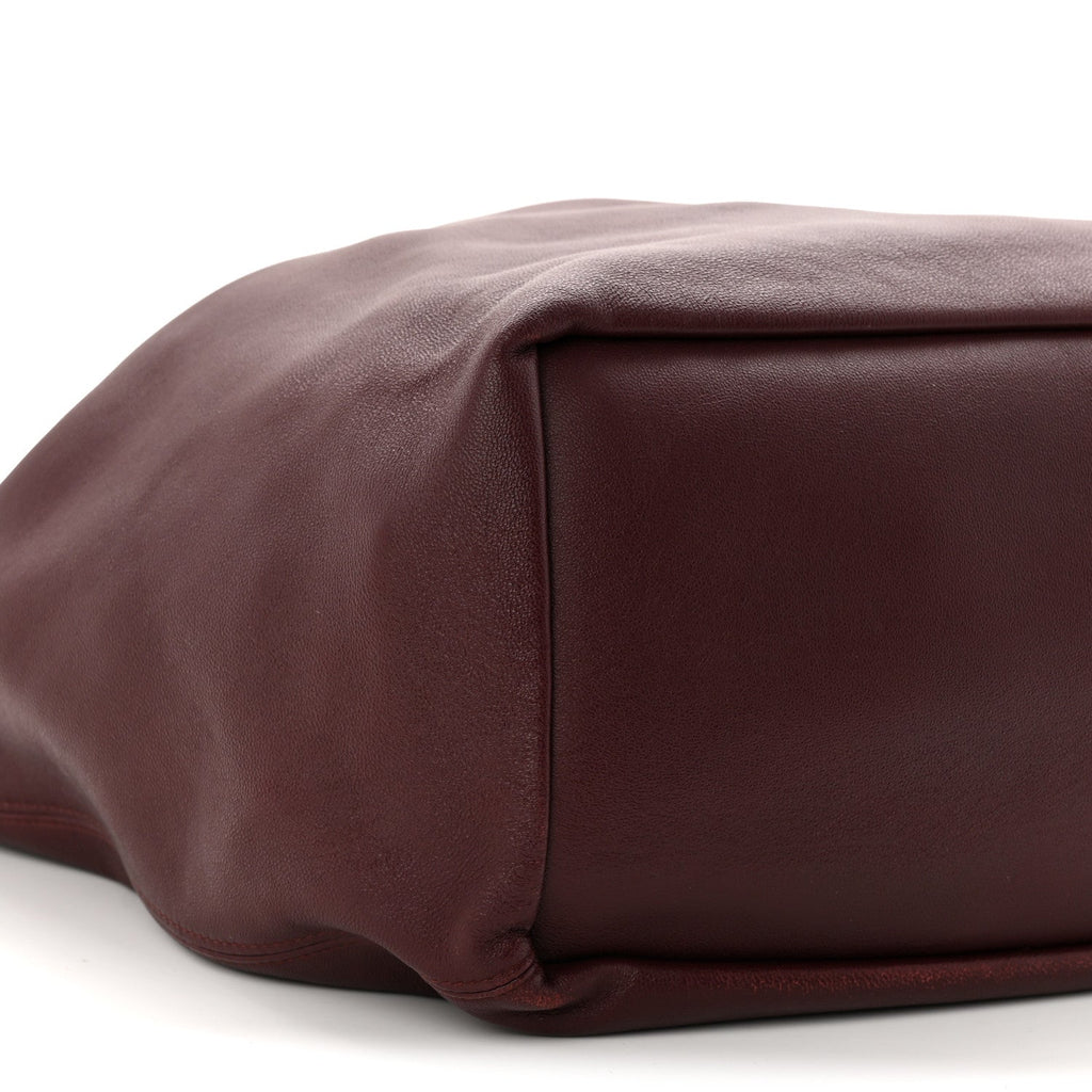 Buttery Nappa Lambskin Medium Squeeze Bag Dark Burgundy