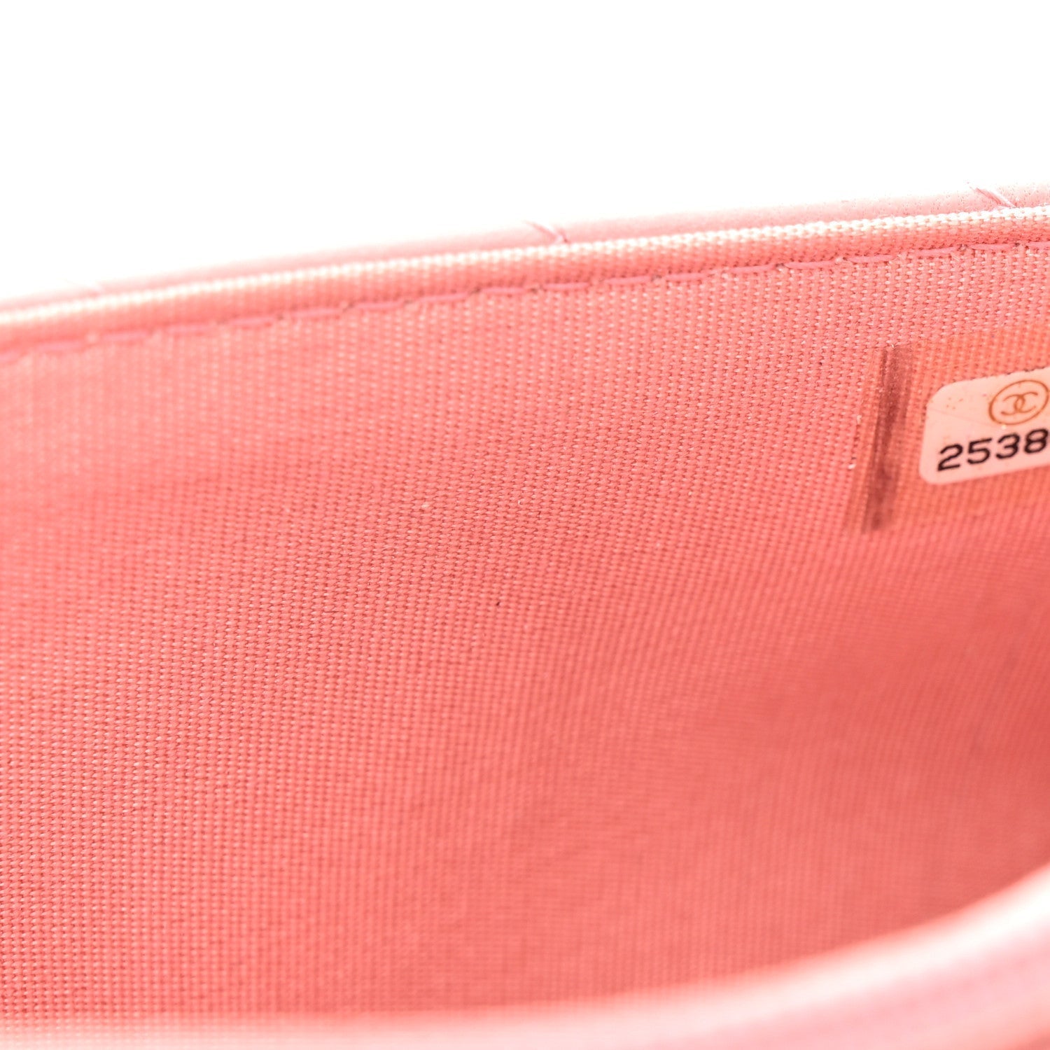 Lambskin Chevron Quilted Trendy CC Wallet On Chain WOC Pink