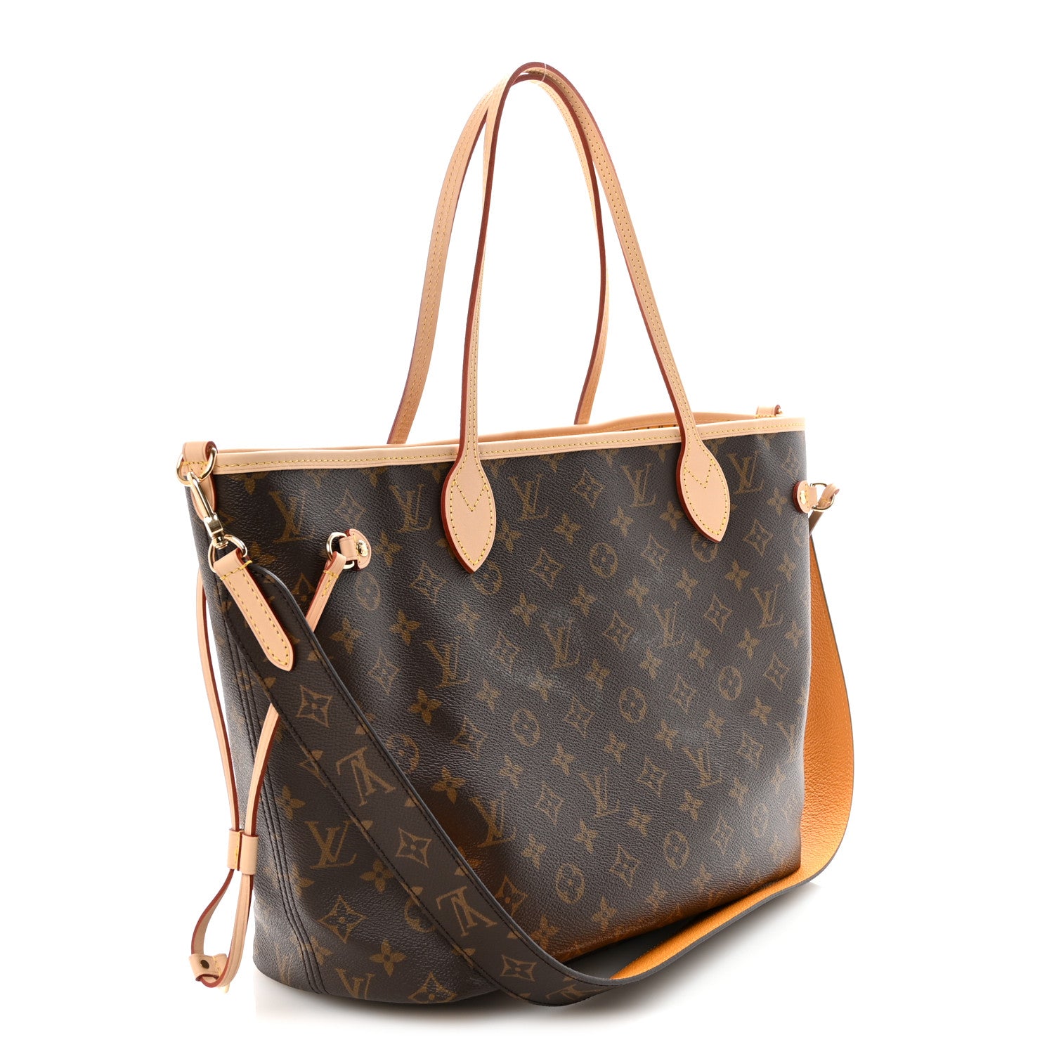 Monogram Inside Out Neverfull Bandouliere MM Jaune Safran