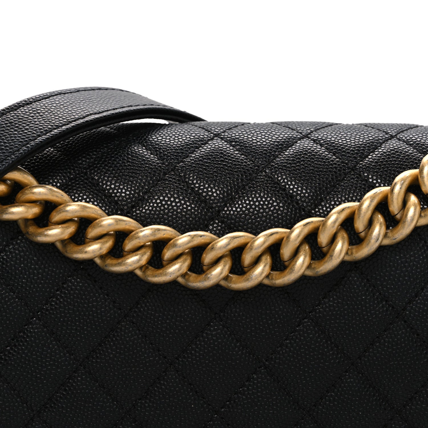Caviar Quilted Medium Boy Flap Black