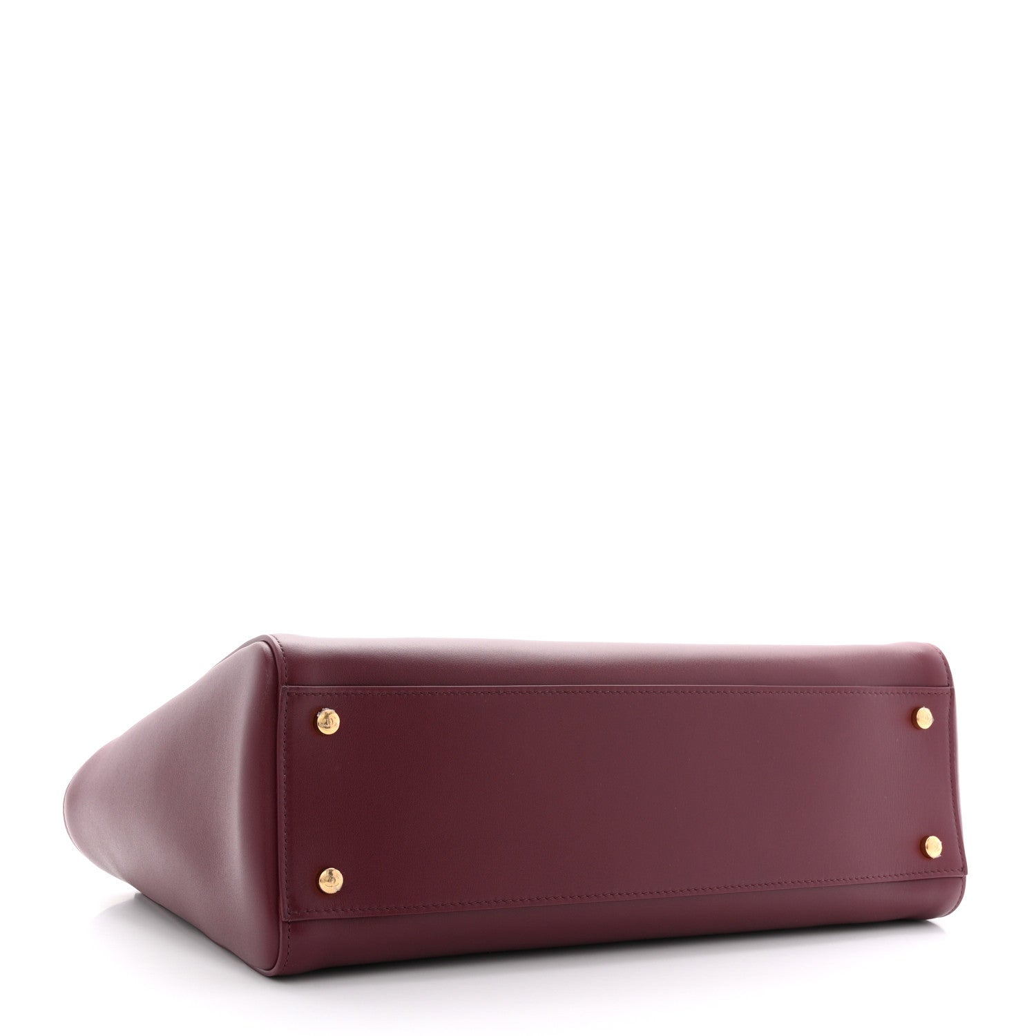 Calfskin Archetype Small Shopping Tote Dark Burgundy