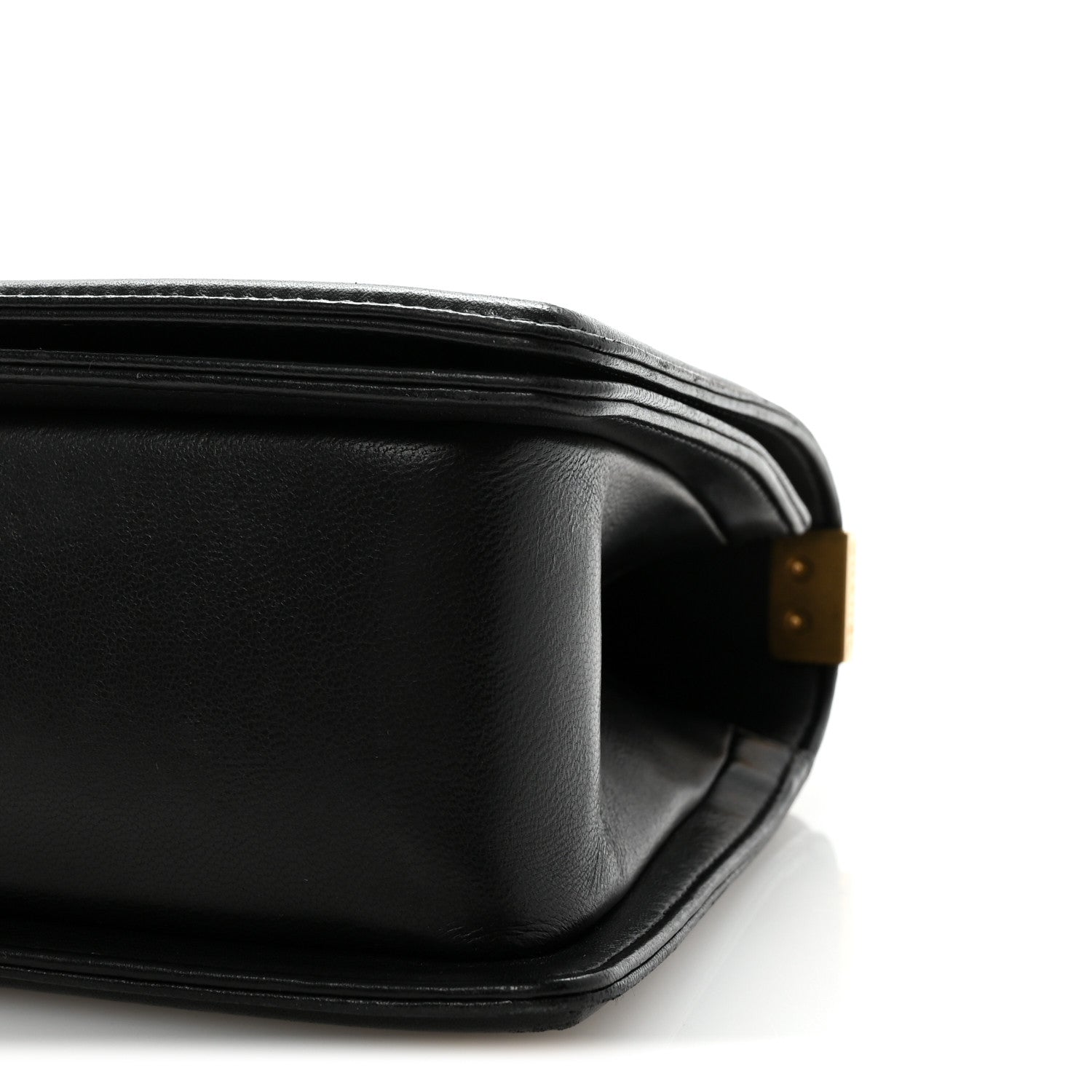 Lambskin Quilted Medium Boy Flap Black