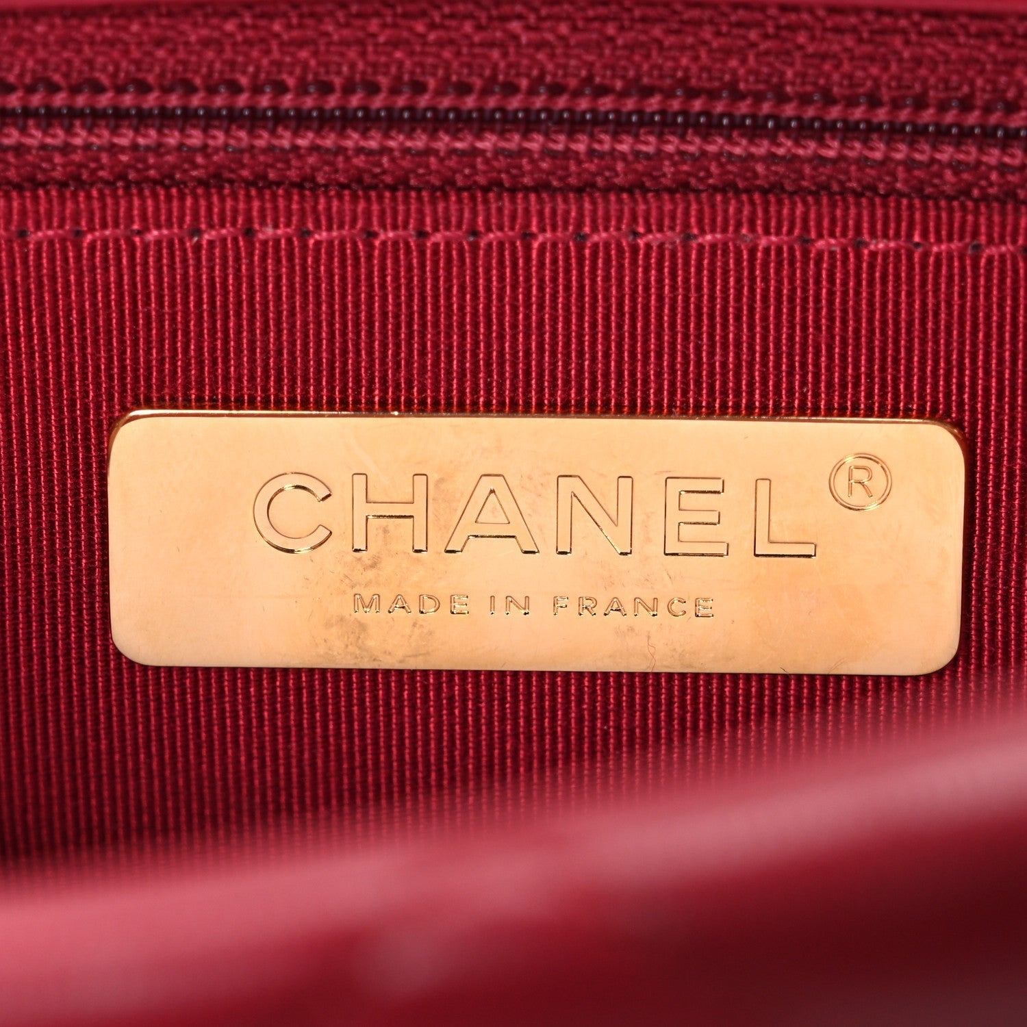 Lambskin Quilted Large Chanel 19 Flap Red