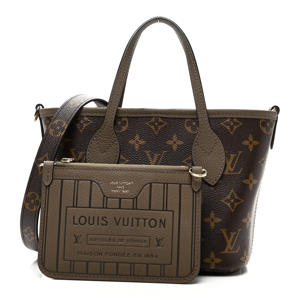 Monogram Neverfull Inside Out Bandouliere BB Dark Fango