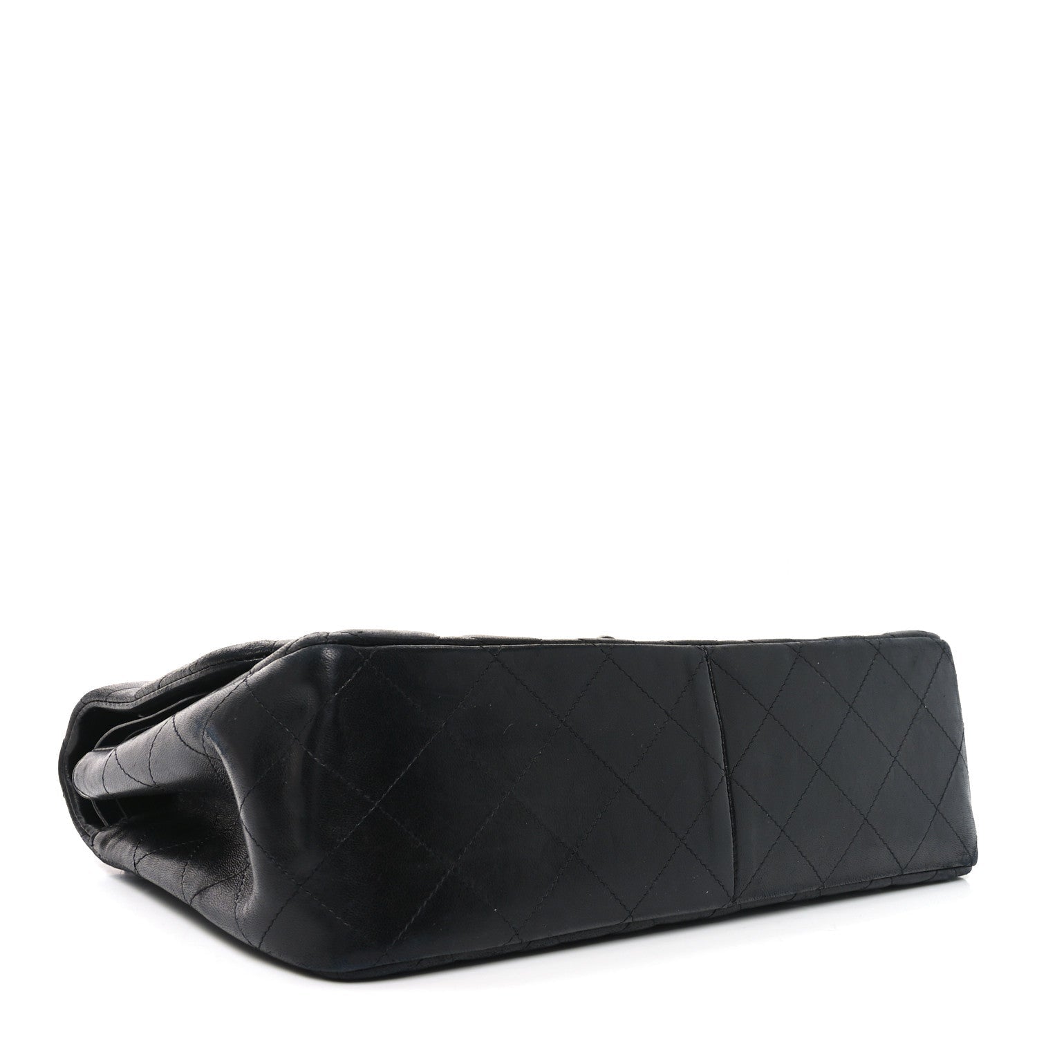 Lambskin Quilted Jumbo Double Flap So Black