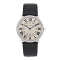 18K White Gold Alligator Diamond Bezel 36mm Ronde Louis Manual Winding Watch
