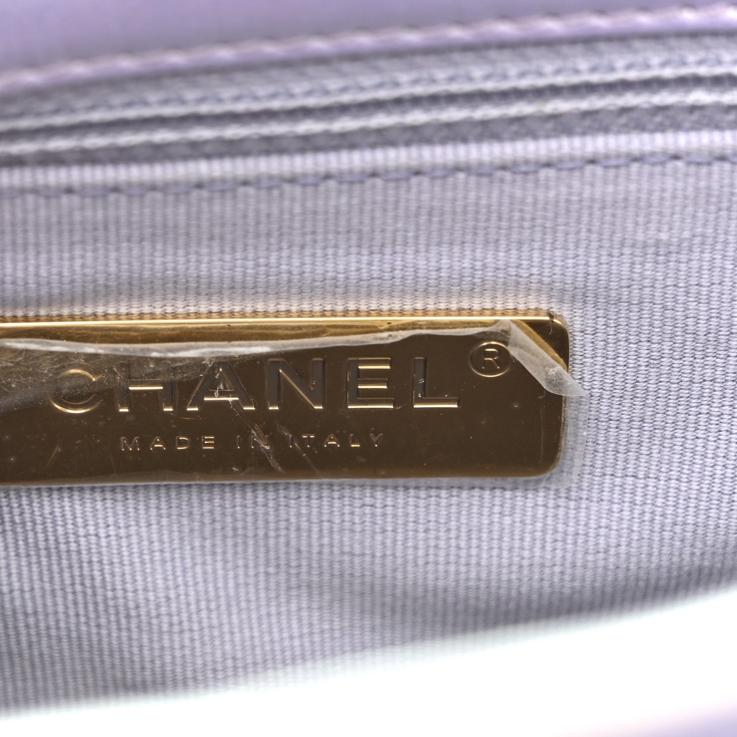 Iridescent Calfskin Quilted Medium Chanel 19 Flap Light Purple Blue