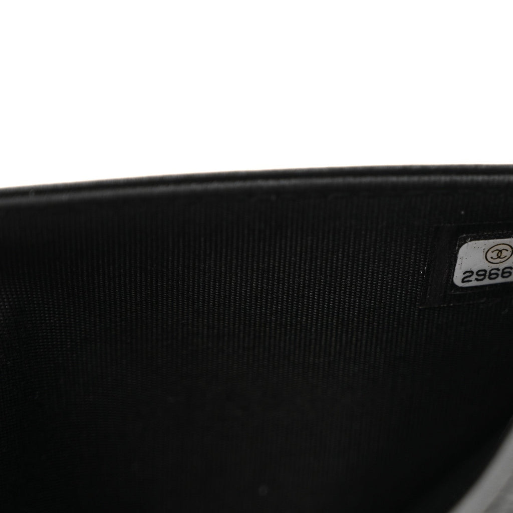 Caviar Quilted Boy Wallet On Chain WOC Black